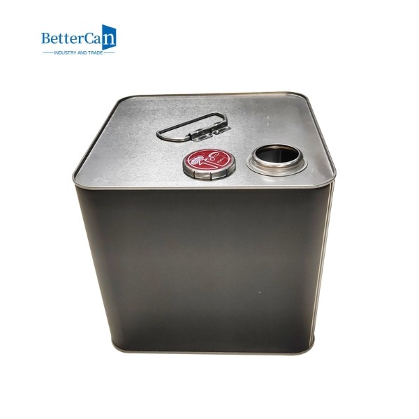Quality Square Tinplate Tin Can 20L Tin Oil Container With Pressure Cap for sale