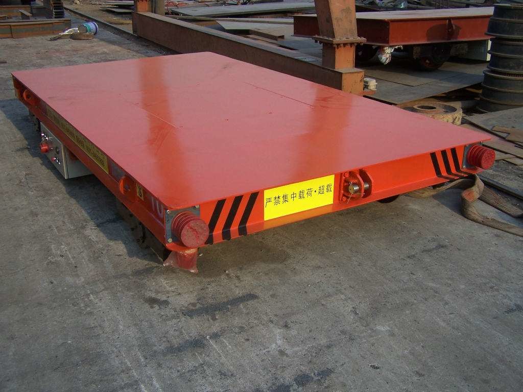 China Cargo Handling 20ton Electric Transfer Cart With Lithium Battery factory