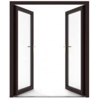 Quality PVDF Coated Aluminium Casement Doors , Toughened Glass External Doors Anodized for sale