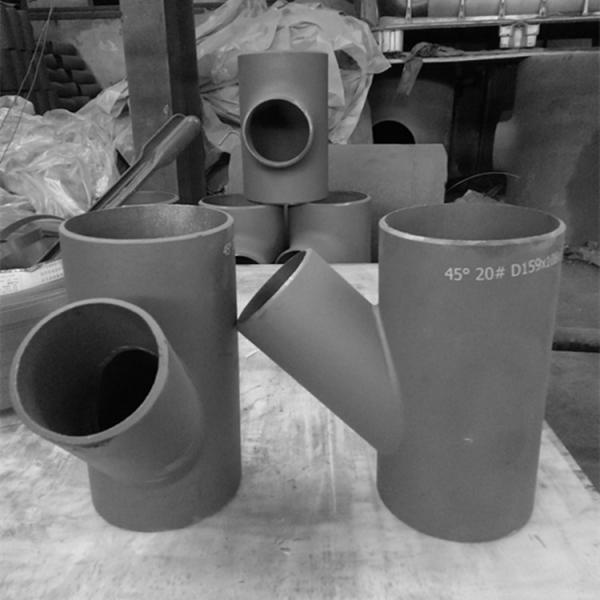 Quality ASTM Pipe Fittings 45 Degree Tee Sch40 8 Inch Oblique Reducing Tees for sale