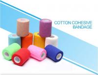 China Light weight cotton cohesive medical bandage, Medical suppliers colored cotton self adhesive cohesive elastic bandage factory