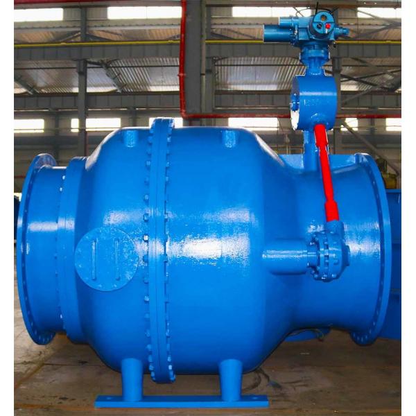 Quality AWWA DN1400 Regulating Gear Box Piston Operated Valve Temperature 120°C Max For Flow Control / Cutoff for sale