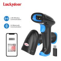 China 617nm LED Bluetooth Barcode Scanner Wireless Bar Code Scanner Supported 1D 2D QR Code factory