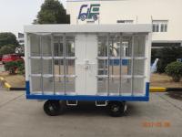 China Waterproof White Airport Ground Support Equipment Luggage Carrier Cart With Canopy factory