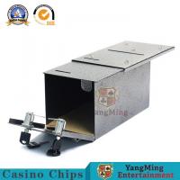 China Dedicated Mini Metallic Iron Cash Storage Box Casino Poker Table Accessories factory