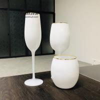China ZT-G004 new wedding tableware favors white colored water wine champagne glass set factory