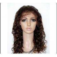Quality Glueless Full Lace Wigs Brazilian Hair No Shedding No Tangle , curly full lace for sale