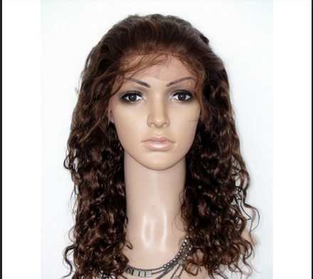 Quality Glueless Full Lace Wigs Brazilian Hair No Shedding No Tangle , curly full lace wigs for sale