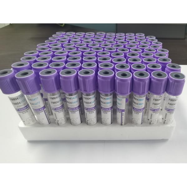 Quality Lavender Closure 2ml 3ml 4ml K2 EDTA Tube Adhesive Paper Label Type for sale