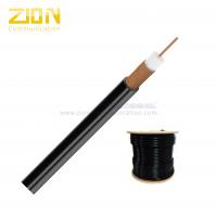 Quality Bare Copper RG59 CATV Coaxial Cable with Solid PE 95% CCA Braid PVC Jacket for sale
