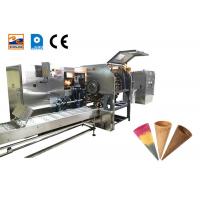China Wafer Egg Roll Production Machine , Multi Functional Automatic Chinese Ice Cream Cone Set Machine . factory