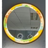 China Iron Antique Bronze Enamel Color LED Lighted Mirror With Demisting Function 36W factory