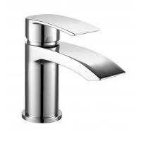 China Deck Mounted Basin Mixer Taps Brass Polished Bathroom Mixer Faucet 3 Years Warranty: factory