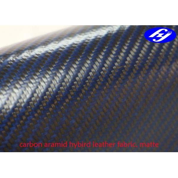 Quality Blue Carbon Kevlar Hybrid Twill Matte Polyurethane Upholstery Fabric For for sale