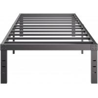 China Twin Size Metal Bed Frame 12 Inch Noise Free Black Platform Bed Base factory