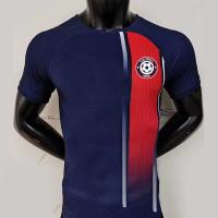 China OEM Soccer Jersey Football Shirt Blank Blue And Red Soccer Training Uniform factory