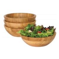China 4 Piece Bamboo Salad Set  7" X 2.25" More Endurable Than Porcelain Products factory