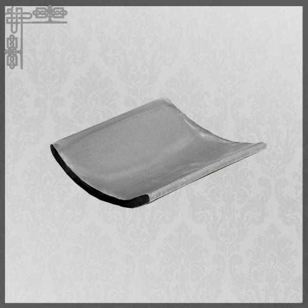 Quality Traditional 180mm Chinese Clay Roof Tiles Grey Matt Unglazed Japanese Roof Tile for sale