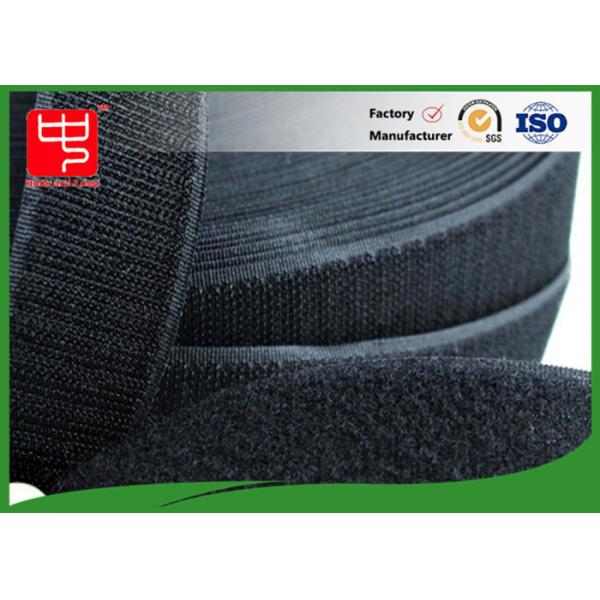 Quality 50mm Wide Black Hook And Loop Tape / Male And Female Hook And Loop Roll Fastening for sale