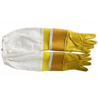 China #33 Goat skin yellow thick canvas wrist protector and Half  Ventilated with white cloth sleeve factory