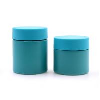 Quality Round Cream Packaging Jar 2oz 3oz 4oz Colourful Storage Jars Glass Child for sale