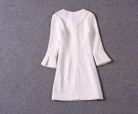 China V neck fashion &amp; elegant long sleeve polyester+spandex ladies dresses factory