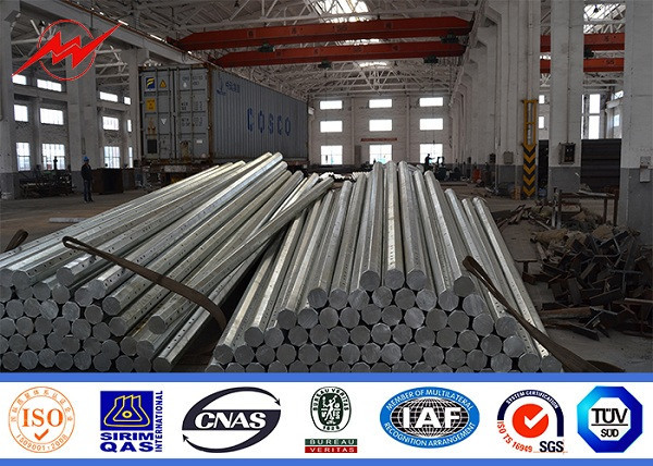 Quality Electrical Q345 Hot Rolled Galvanized Steel Power Poles For Distribution Line for sale