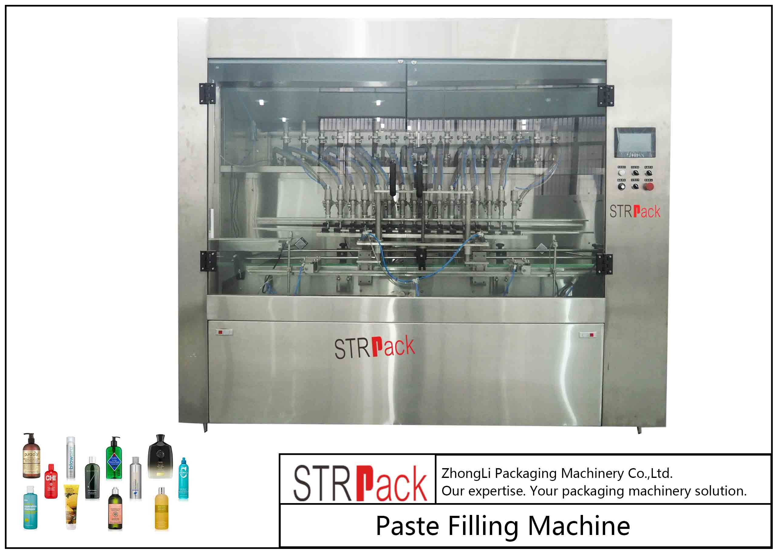 China Piston Servo Filling Machine / Fully Automatic Linear Filling Machine With Drop Down System factory