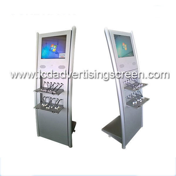 China Floor Stand Lcd Advertising Display Built In Multi Public Mobile Phone Charging Station factory