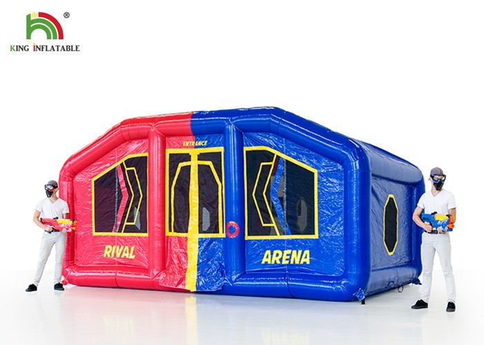 China Red Blue IPS Hit Battle Arena Inflatable Battle Arena Sport Games With Digital Printing factory