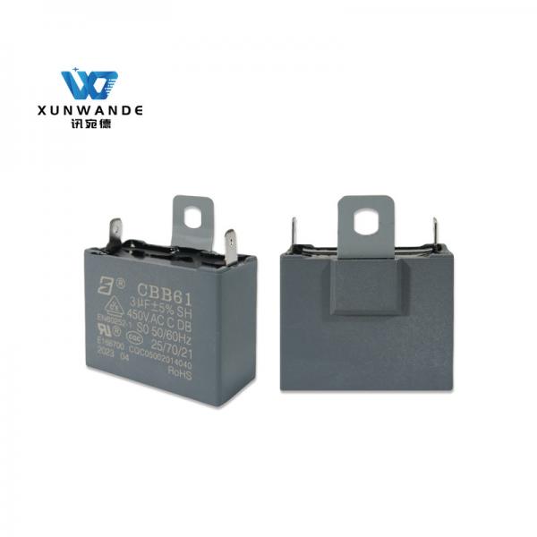 Quality Motor Capacitor CBB61 450V 3.0UF Start Capacitor RoHS 3000 Hours S0 Fan Capacitor for sale