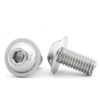 Quality ISO7380.2 Stainless Steel Flanged Button Head Screws Hex Socket Round Hat A2-70 for sale