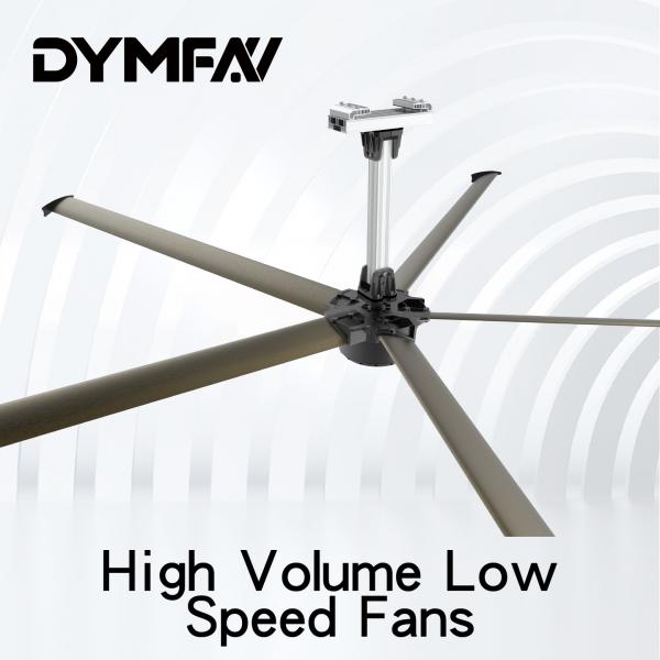 Quality 6.6m 1.5kw 5 Blades High Volume Low Speed Fans HVLS Big Commercial Ceiling Fans for sale