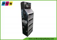 China Five Shelves Cardboard Retail Display , 7 Inch LCD Screen Shop Display Stands For Star Wars Toys FL194 factory