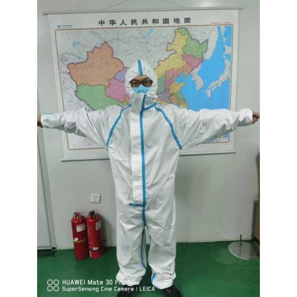 Quality Waterproof Disposable Protective Coveralls For Medical Clinics , Hospital Ward , for sale