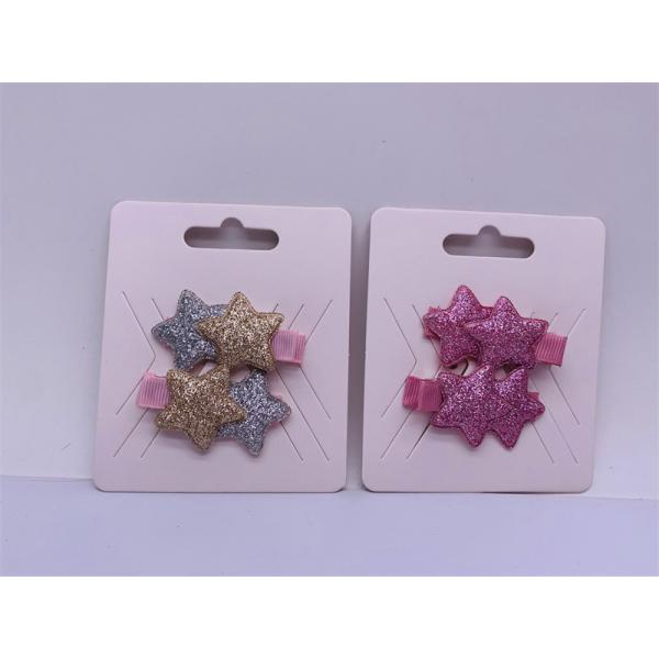 Quality Practical Sparkly Star Hair Clip For Kids Polyester Shiny Glitter 1 Pair for sale
