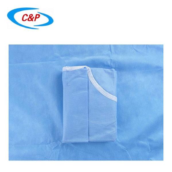 Quality 45gsm Disposable Surgical Gown Reinforced Gown SMS SMMS Spunlance for sale