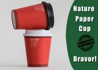 China Fashional Style Personalized Paper Cups For Business Red / White Color 8 Ounces factory