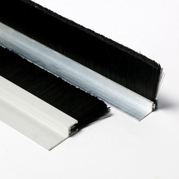 Quality Flexible Window Door Metal Brush Seal Strip Nylon Bristles Weatherstripping Custom for sale