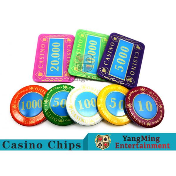 Quality Multi - Color Print Crystal Casino Poker Chip Set Tough And Durable for sale