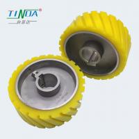 China SGS Grooved Rubber Roller Wheel For Paper PVC CPL Veneer Auto Wrapping Machine factory