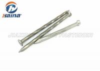 China Hardened #45 Steel Concrete Nails Checkered Head Spiral Shank For Cement Walls factory