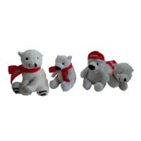 China 4 Asstd 90mm 3.54in Coca Cola And Polar Bears Personalised Christmas Teddy Bear factory
