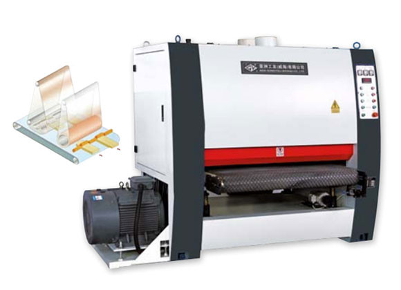 Quality Two Head Wide Belt Sanding Machine , ISO T110mm Sanding Machine For Wood Furniture for sale