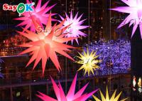 China 210T 1.5M Inflatable Lighting Decoration Colorful Hanging Star factory