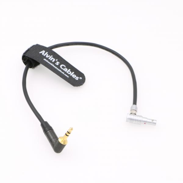 Quality 10 Inches Camera Audio Cable 5 Pin Right Angle Male To Right Angle 3.5mm TRS for sale