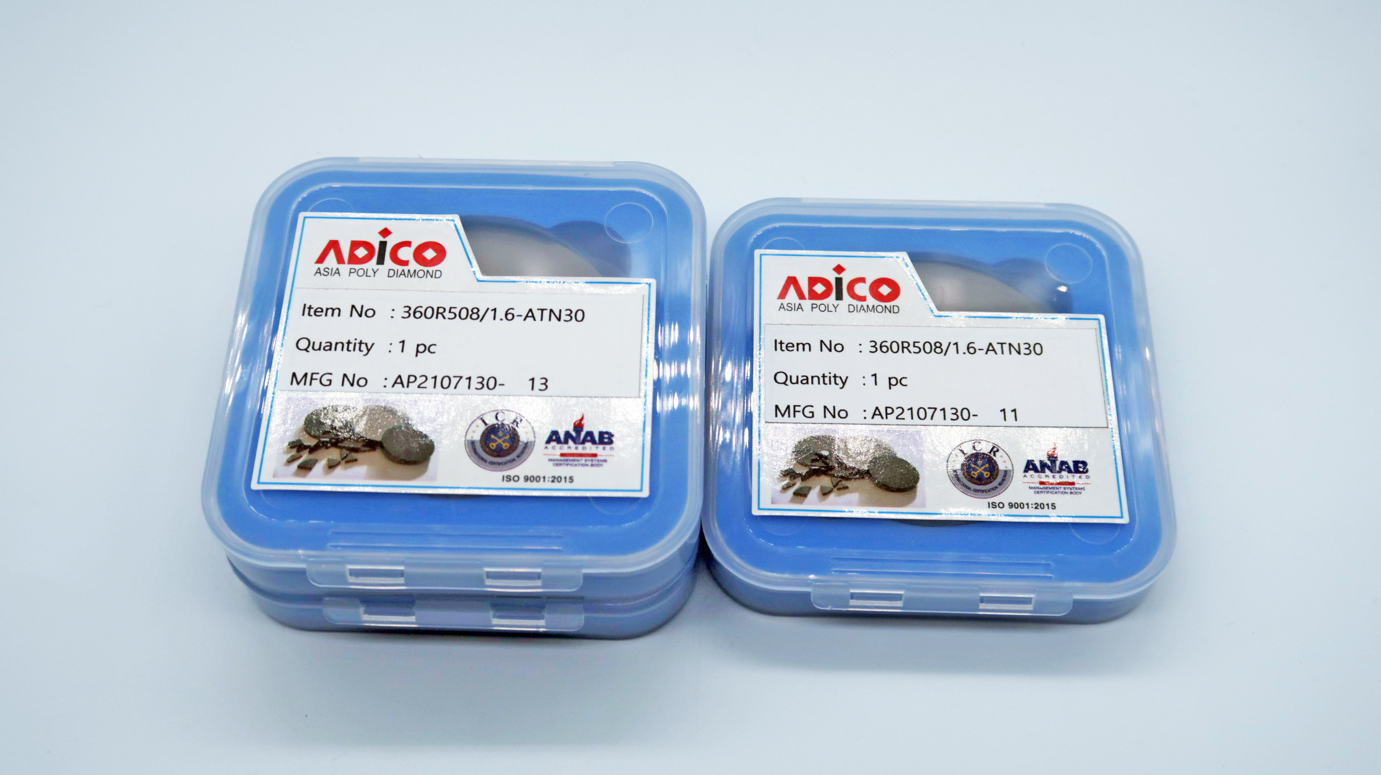 China ADICO PCBN Blank 1.6 2.0 3.2mm Thickness For Grey Cast Iron HSS Nodular Cast Iron factory