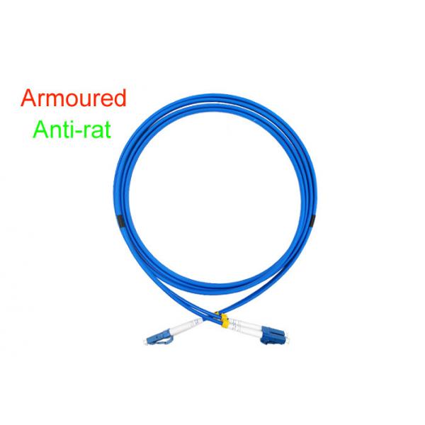 Quality Armoured Duplex Fiber Optical Patch Cord Indoor 3.0 SOS DX LC/UPC Connector for sale