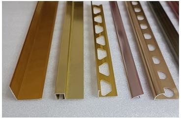 Quality Corner Decoration Aluminium Tile Strip Customizable Heat Resistant Trim for sale
