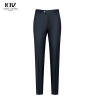 China Waterproof Custom Logo 50% Woll Man Trousers Blue Mens Long Pants For Men Causal Trouser factory